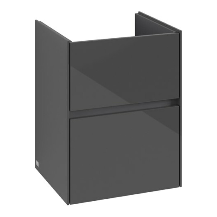 V&B Collaro meuble sous-lavabo 47,2x61x40,4cm, vasque centrale, gris brillant