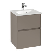 V&B Collaro Meuble sous lavabo 47,2x61x40,4cm, vasque centrale, noir volcan