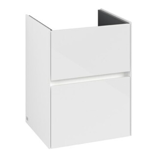 V&B Collaro Meuble sous lavabo 47,2x61x40,4cm, WT mi, LED 3,1W, blanc brillant