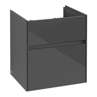 V&B Collaro Meuble sous lavabo 51x54,6x41,4 cm, trou mitigeur, gris brillant