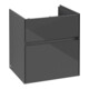 V&B Collaro Meuble sous lavabo 51x54,6x41,4 cm, trou mitigeur, gris brillant-1