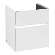 V&B Collaro Meuble sous lavabo 51x54,6x41,4 cm, WT mi, LED, blanc brillant