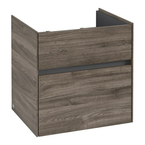 V&B Collaro Meuble sous lavabo 55,4x54,6x44,4 cm, bonde centrale, chêne pierre
