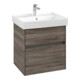 V&B Collaro Meuble sous lavabo 55,4x54,6x44,4 cm, bonde centrale, chêne pierre-3