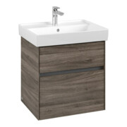 V&B Collaro Meuble sous lavabo 55,4x54,6x44,4 cm, bonde centrale, chêne pierre-3