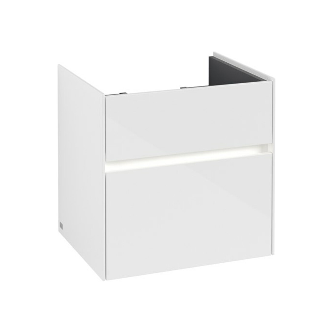 V&B Collaro Meuble sous lavabo 55,4x54,6x44,4 cm, WT mi, LED, blanc brillant
