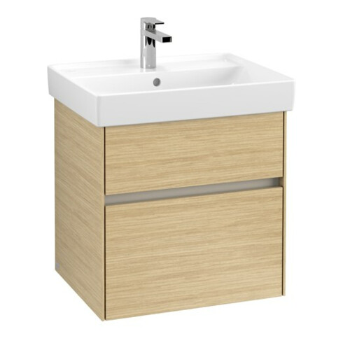 V&B Collaro Meuble sous lavabo 55,4x54,6x44,4cm, vasque centrale, chêne nordique