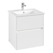V&B Collaro Meuble sous lavabo 56,1x61x48cm, WT mi, LED 3,9W, blanc mat