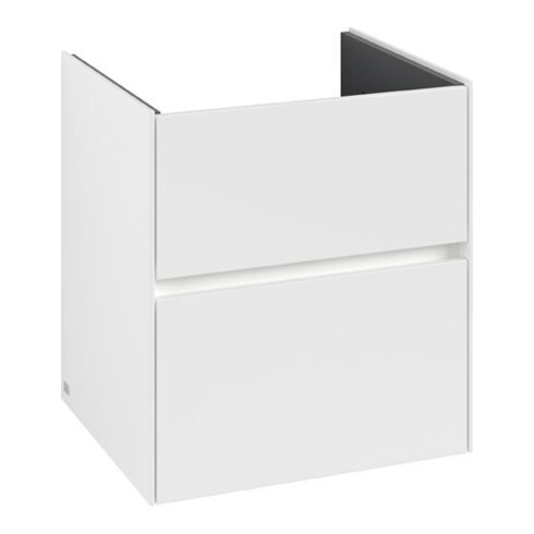 V&B Collaro Meuble sous lavabo 56,1x61x48cm, WT mi, LED 3,9W, blanc mat