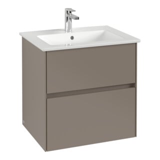 V&B Collaro Meuble sous-lavabo 61,1x61x48cm, WT mi, LED 4,2W, graphite
