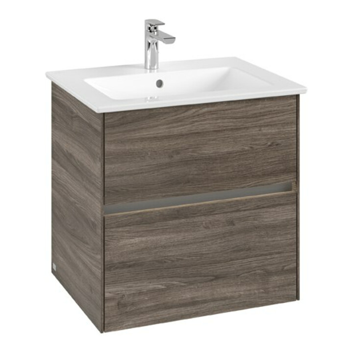 V&B Collaro Meuble sous lavabo 61,1x61x48cm, WT mi, LED 4,2W, st. Oa