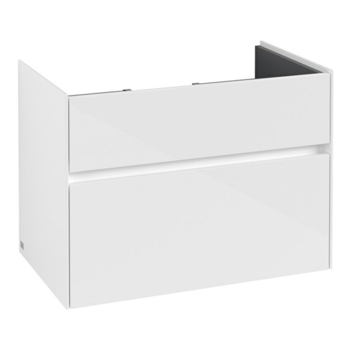 V&B Collaro Meuble sous lavabo 75,4x54,6x44,4 cm, avec WT, blanc brillant
