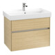 V&B Collaro Meuble sous lavabo 75,4x54,6x44,4 cm, vasque centrale, chêne nordique-1