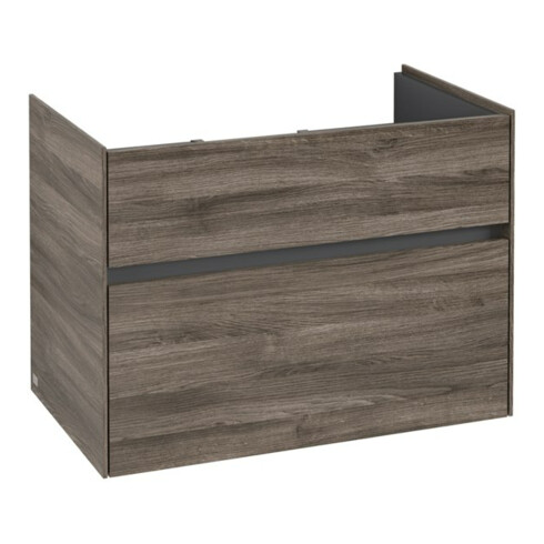 V&B Collaro Meuble sous lavabo 75,4x54,6x44,4cm, vasque centrale, chêne stone