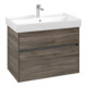V&B Collaro Meuble sous lavabo 75,4x54,6x44,4cm, vasque centrale, chêne stone-3