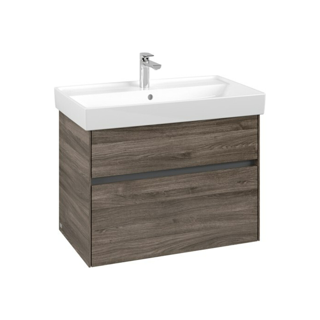V&B Collaro Meuble sous lavabo 75,4x54,6x44,4cm, vasque centrale, chêne stone