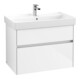 V&B Collaro Meuble sous lavabo 75,4x54,6x44,4cm, WT mi, LED, blanc brillant-3