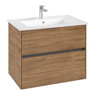 V&B Collaro Meuble sous lavabo 76,1x61x48 cm, vasque centrée, chêne Kansas