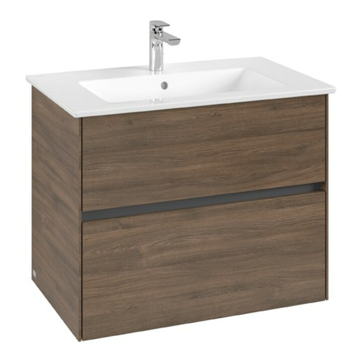 V&B Collaro Meuble sous lavabo 76,1x61x48cm, vasque centrale, chêne Arizona