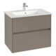 V&B Collaro meuble sous lavabo 76,1x61x48cm, vasque centrée, taupe-1
