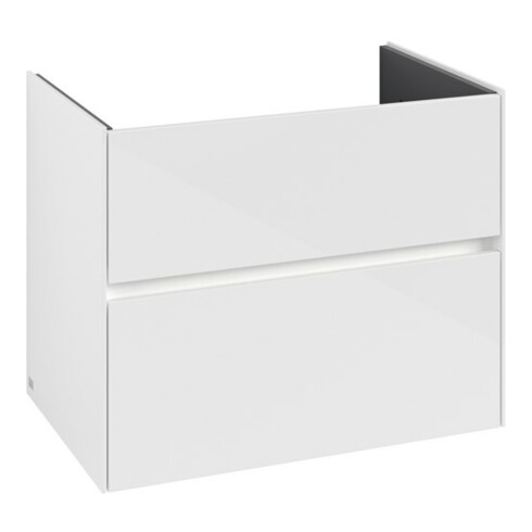 V&B Collaro Meuble sous lavabo 76,1x61x48cm, WT mi, LED 5,5W, blanc brillant