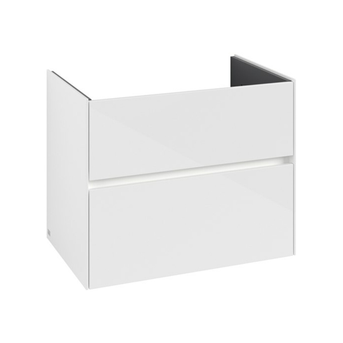 V&B Collaro Meuble sous lavabo 76,1x61x48cm, WT mi, LED 5,5W, blanc brillant