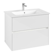 V&B Collaro Meuble sous lavabo 76,1x61x48cm, WT mi, LED 5,5W, blanc brillant-3