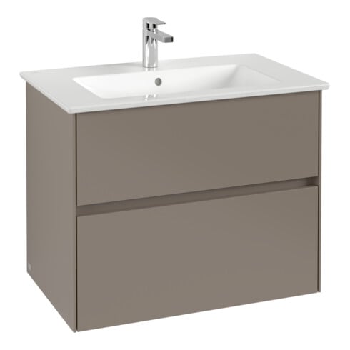 V&B Collaro Meuble sous lavabo 76,1x61x48cm, WT mi, LED 5,5W, graphite