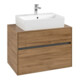 V&B Collaro Meuble sous lavabo 80x54,8x50 cm, vasque centrale, chêne Kansas-1