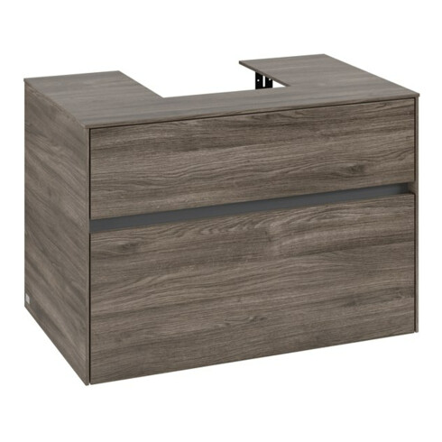 V&B Collaro Meuble sous lavabo 80x54,8x50 cm, vasque centrale, chêne pierre