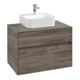 V&B Collaro Meuble sous lavabo 80x54,8x50 cm, vasque centrale, chêne pierre-3