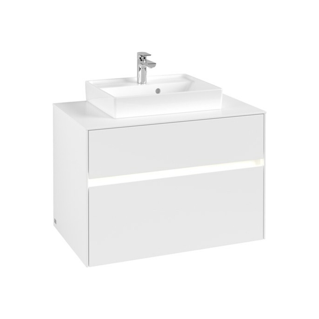 V&B Collaro Meuble sous lavabo 80x54,8x50 cm, WT mi, LED 5,7 W, blanc mat