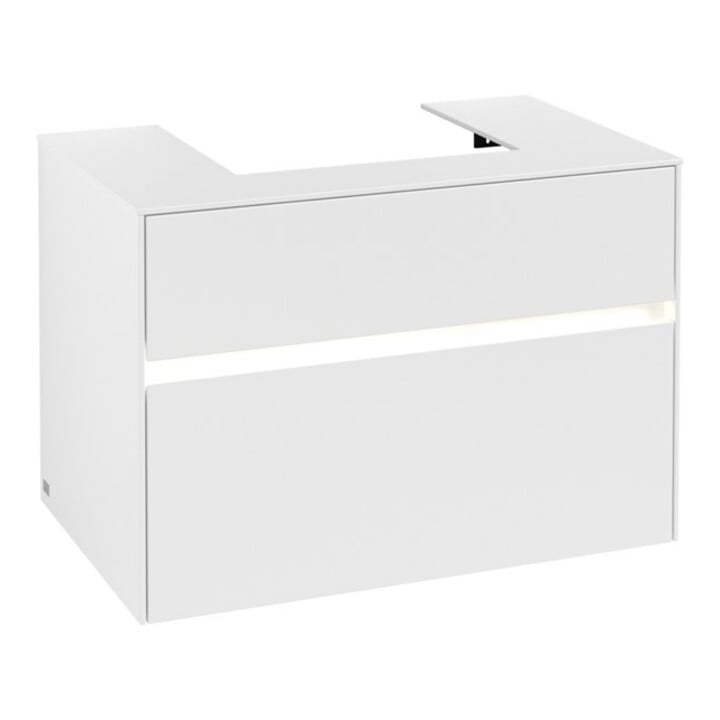 V&B Collaro Meuble sous lavabo 80x54,8x50 cm, WT mi, LED 5,7 W, blanc mat