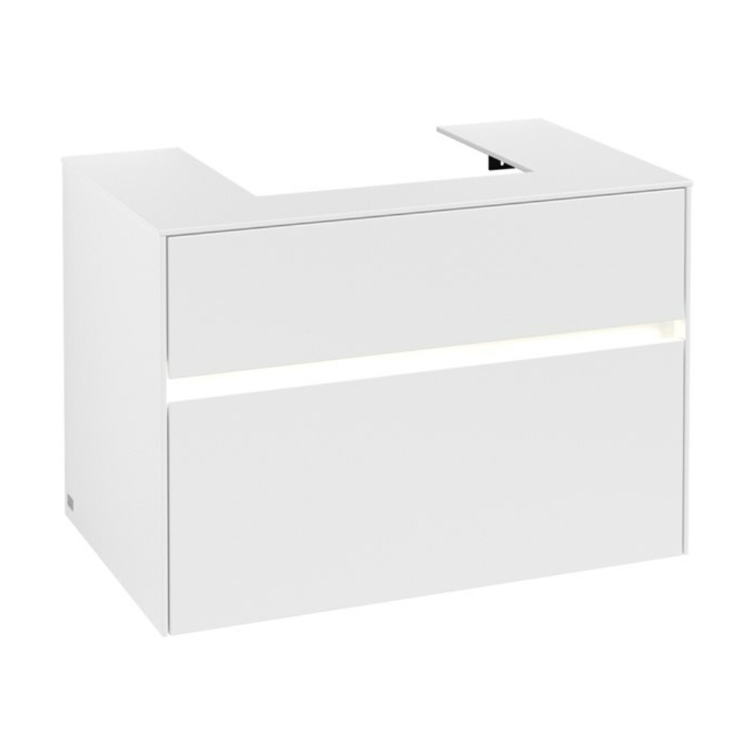 V&B Collaro Meuble sous lavabo 80x54,8x50 cm, WT mi, LED 5,7 W, blanc mat