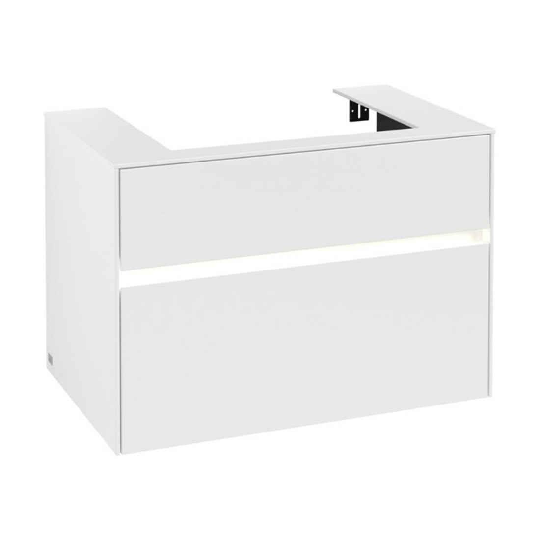 V&B Collaro Meuble sous lavabo 80x54,8x50 cm, WT mi, LED 5,7 W, blanc mat