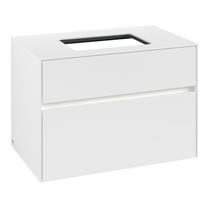 V&B Collaro Meuble sous lavabo 80x54,8x50cm, WT mi, LED 5,7 W, blanc mat
