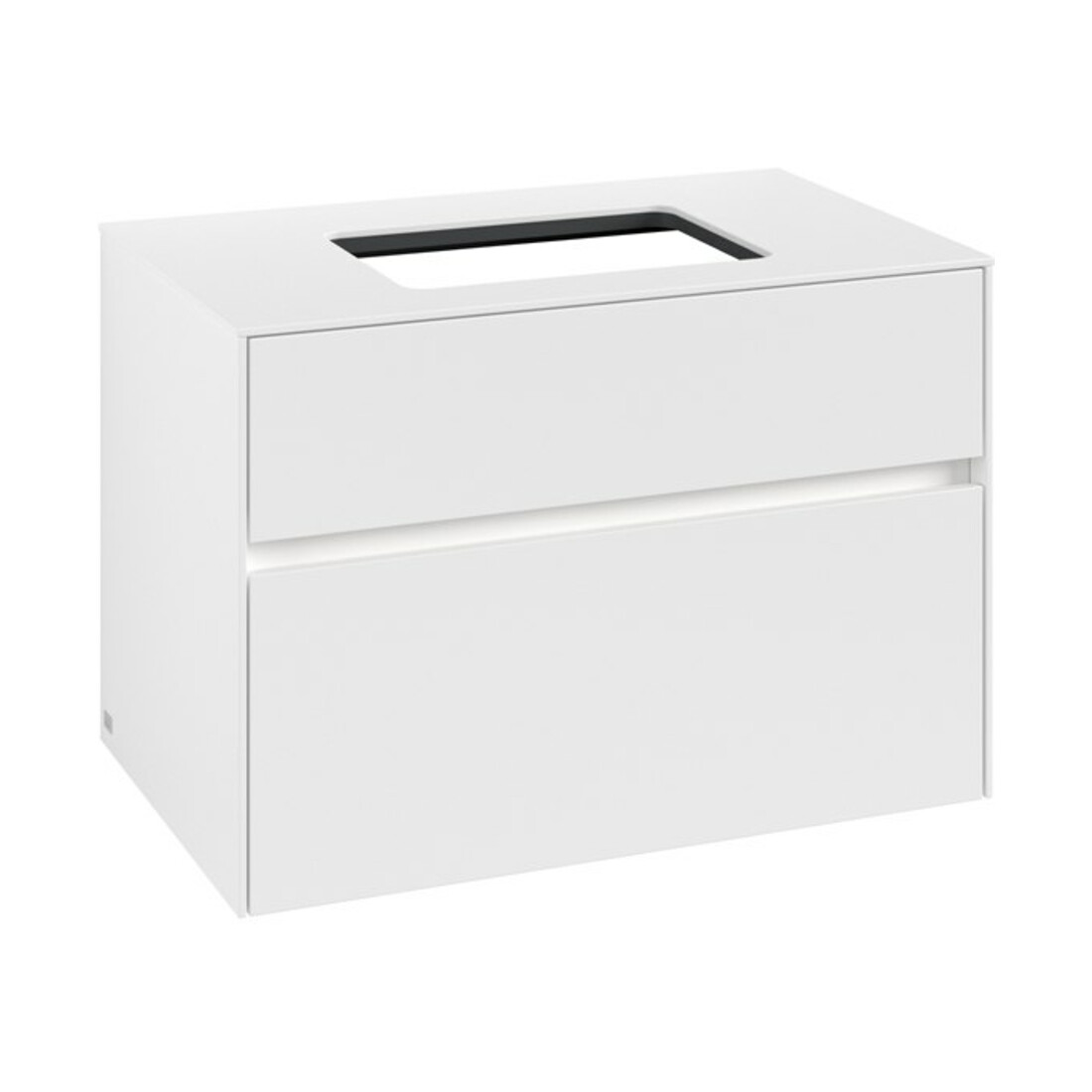V&B Collaro Meuble sous lavabo 80x54,8x50cm, WT mi, LED 5,7 W, blanc mat