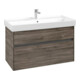 V&B Collaro Meuble sous lavabo 95,4x54,6x44,4 cm, vasque centrale, chêne pierre