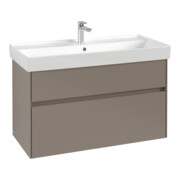 V&B Collaro Meuble sous lavabo 95,4x54,6x44,4cm, vasque centrale, chêne noir-1