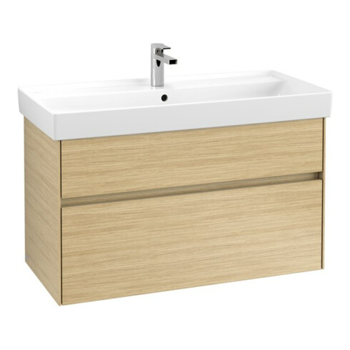 V&B Collaro Meuble sous lavabo 95,4x54,6x44,4cm, vasque centrale, chêne nordique