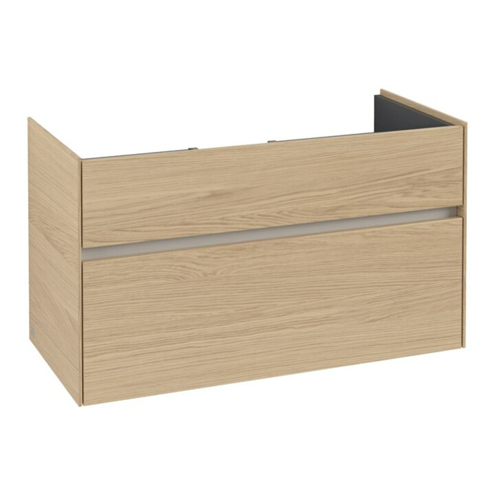 V&B Collaro Meuble sous lavabo 95,4x54,6x44,4cm, vasque centrale, chêne nordique