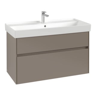V&B Collaro Meuble sous lavabo 95,4x54,6x44,4cm, vasque centrée, graphite