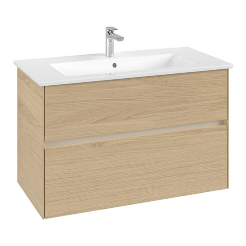 V&B Collaro meuble sous-lavabo 96,1x61x48 cm, WT mi, LED 7W, Nord Oa