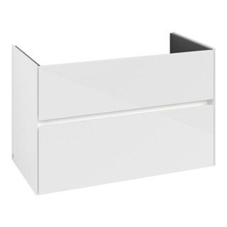 V&B Collaro Meuble sous-lavabo 96,1x61x48cm, WT mi, LED 7W, blanc brillant