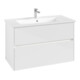 V&B Collaro Meuble sous-lavabo 96,1x61x48cm, WT mi, LED 7W, blanc brillant-3