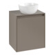 V&B Collaro Meuble sous lavabo, charnière gauche, 50x54,8x38 cm, lavabo centré, taupe-1