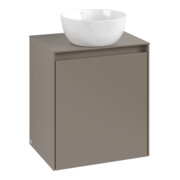 V&B Collaro Meuble sous lavabo, charnière gauche, 50x54,8x38cm, chêne pierre, vasque centrée-1
