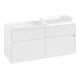 V&B Collaro Meuble sous vasque 120x54,8x50cm, vasque droite, LED 8,8 W, blanc mat-3