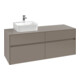 V&B Collaro Meuble sous vasque 140x54,8x50 cm, vasque gauche, graphite-1