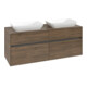 V&B Collaro Sous-meuble lavabo 140x54,8x50cm, 2 tiroirs, chêne Arizona-1